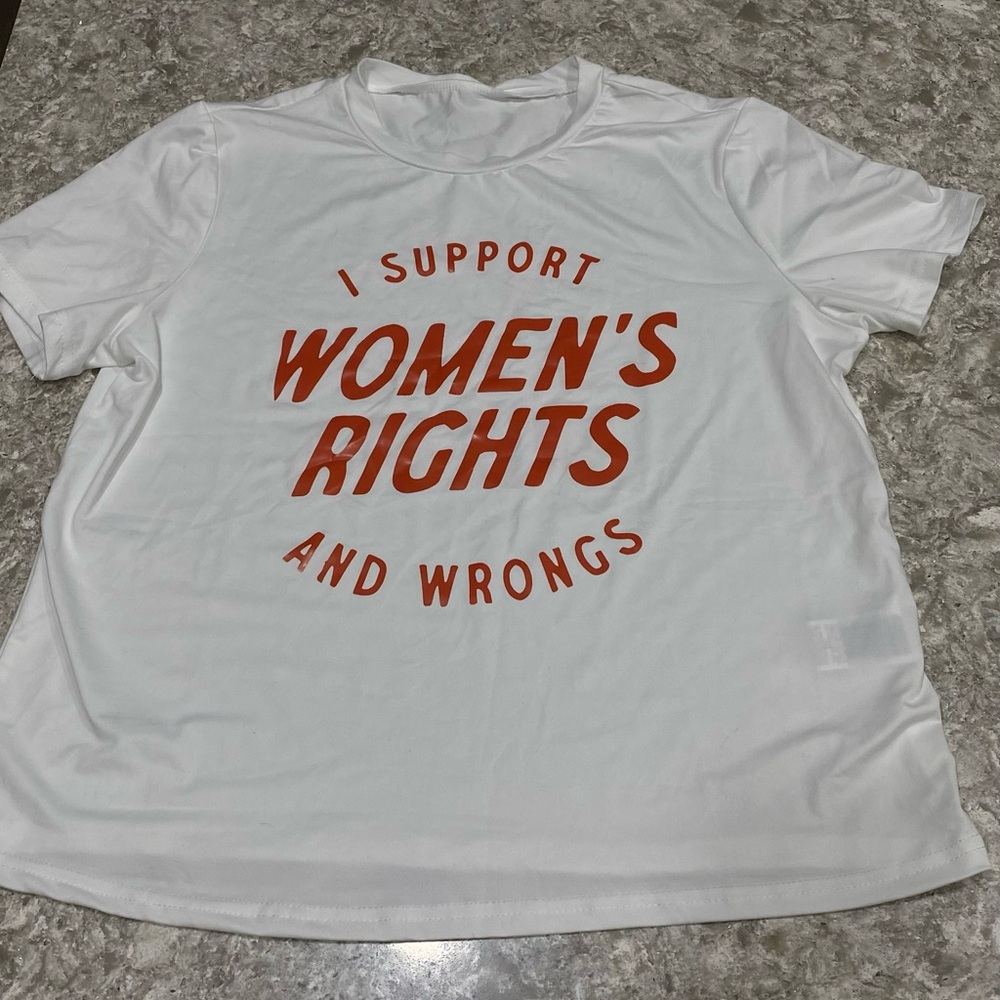 SHEIN White Women's Rights Statement Tee